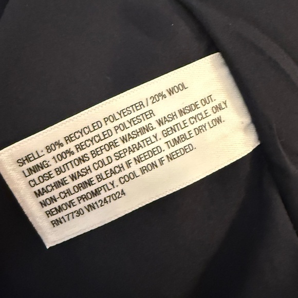 KBB by Kahlana Navy Double-Breasted Peacoat Large NWT - Picture 6 of 9